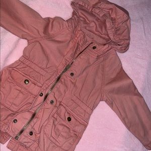 Pink toddler girl twill jacket size 2t